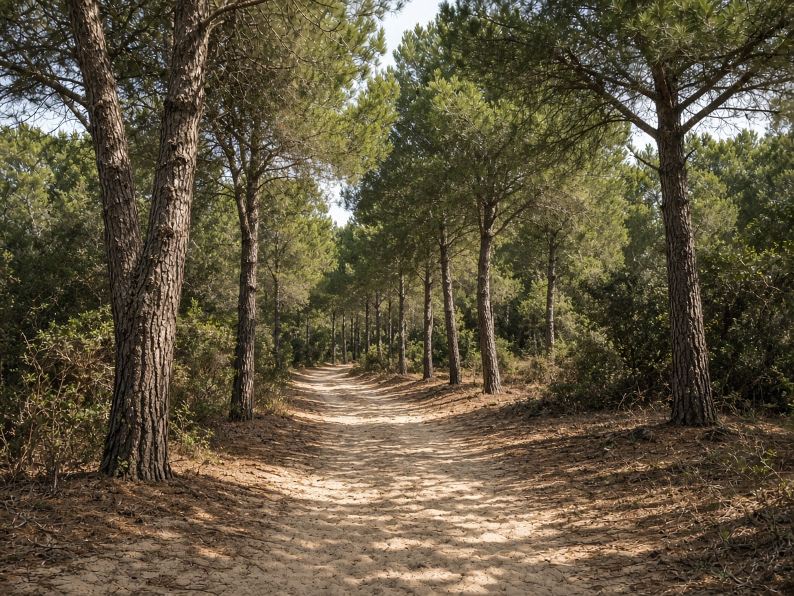 Trail in the La Barrosa pine forest
